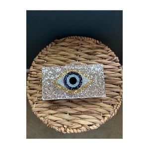 Evil eye acrylic box clutch